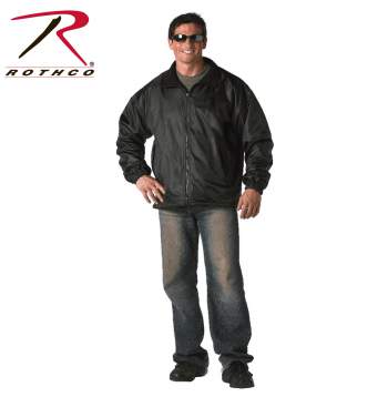 Rothco Black Reversible Fleece-Lined Nylon Jacket