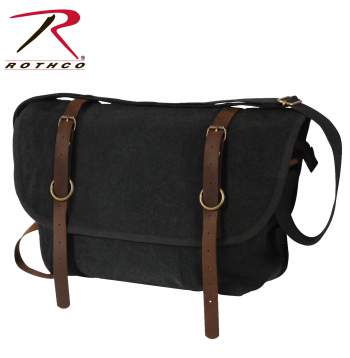 Rothco Vintage Canvas Explorer Shoulder Bag With Leather Accents